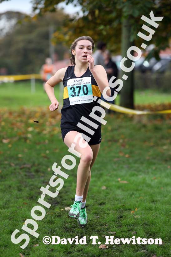 Under-17 women Green 370 North East Harrier League, Blaydon. Photo: David T. Hewitson/Sports for All Pics